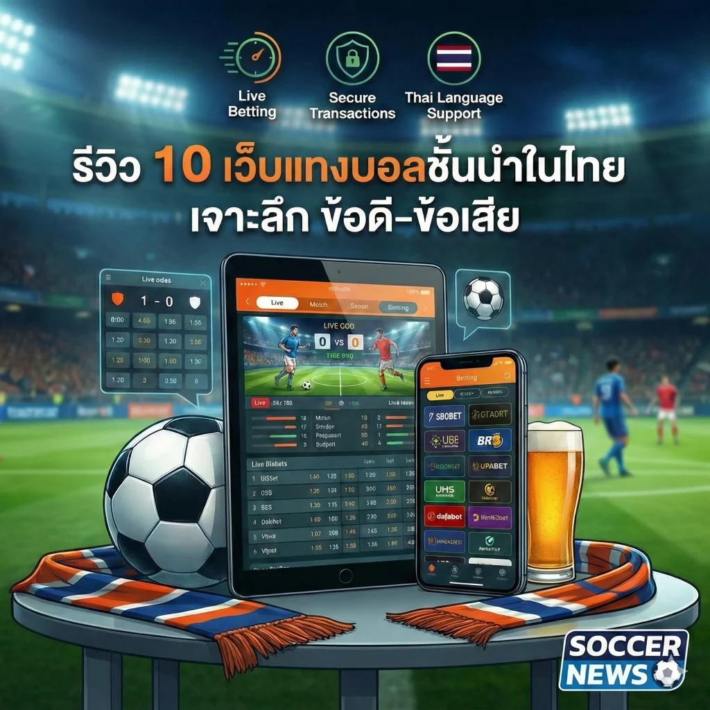 เจาะลึก 10 เว็บพนันบอลออนไลน์ชั้นนำในไทย (ฉบับรีวิวละเอียด)